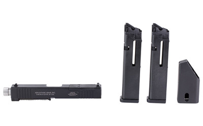Advantage Arms Conversion Kit  Dag-C-MOD  22 LR  4.02" Threaded Barrel  Fits PSA Dagger  Matte Finish  Black  Fixed Sights  15 Rounds  2 Magazines  Includes Range Bag AACDAG-C-MOD
