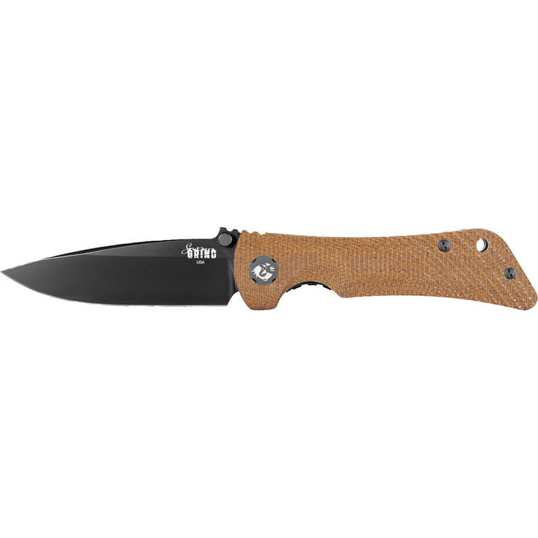 Southern Grind - Southern Grind Spider Monkey Folding Knife 3.25 in Drop Point Magnacut Black w/Micarta Handle
