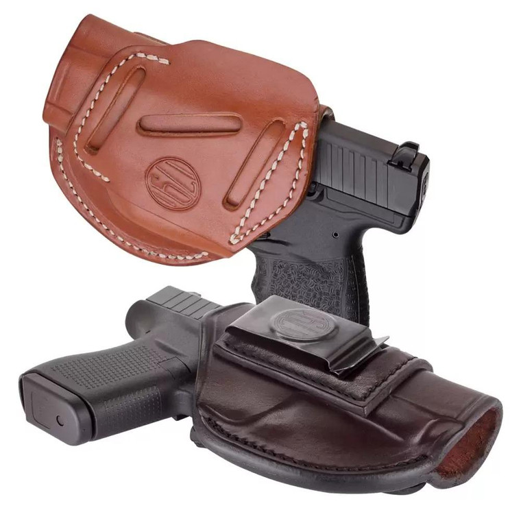 1791 4 Way Holster Size 1 Classic Brown RH - 4WH-1-CBR-R
