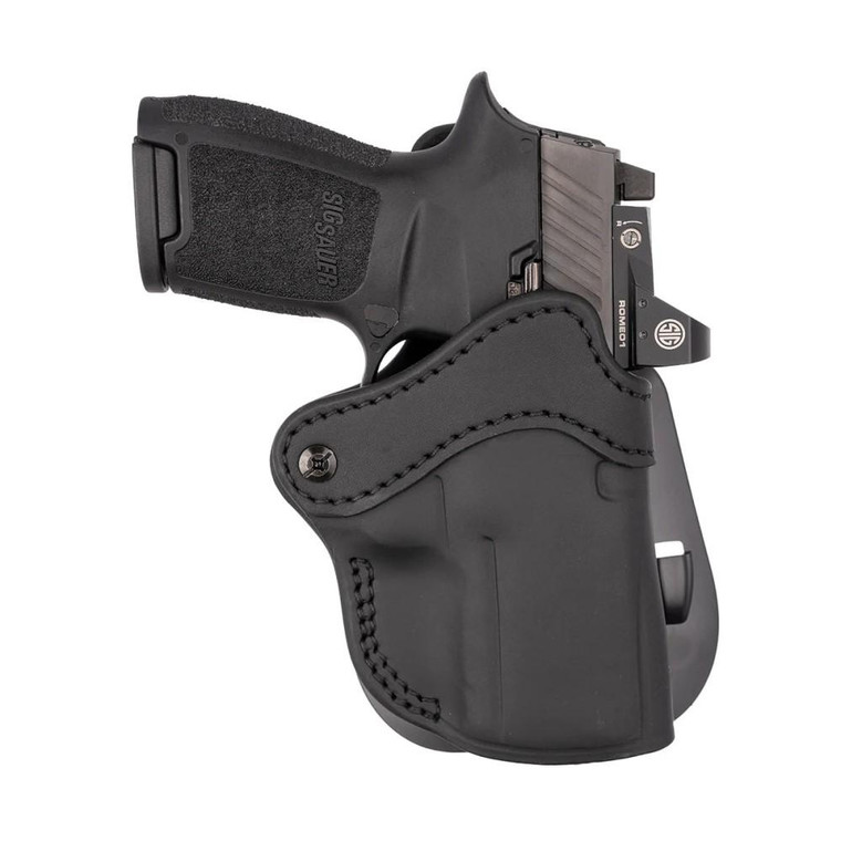 1791 Optic Ready OWB Paddle Holster Size 2.1 Stealth Black RH - OR-PDH-2.1-SBL-R