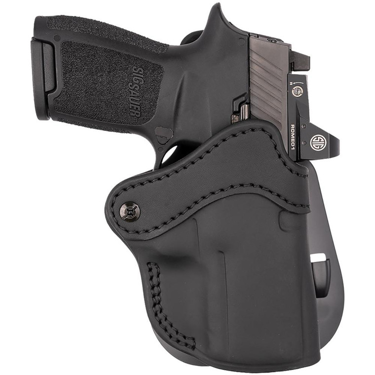 1791 Optic Ready OWB Paddle Holster Size 2.4 Stealth Black RH - OR-PDH-2.4-SBL-R
