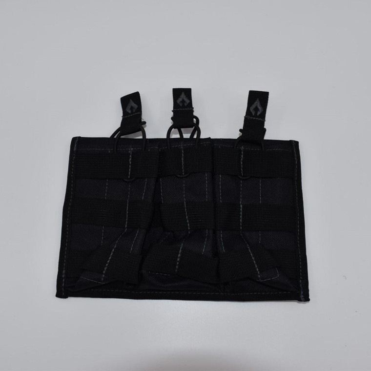 Advance Warrior Solutions Open Top Triple Mag Pouch Black - AROTTMP-BL