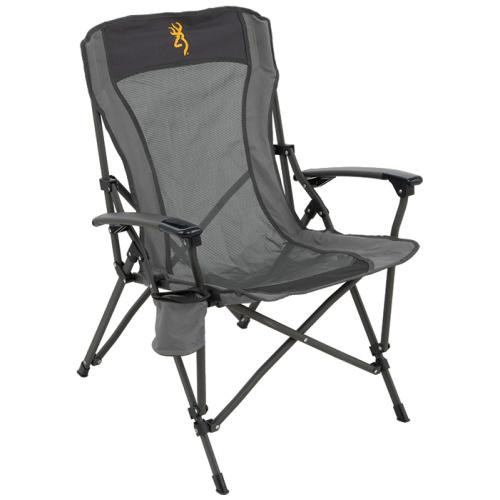 Browning Fireside Gold Buckmark Chair Charcoal/Gray - 8517158
