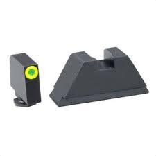 Green Tritium LimeGreenLumi Outline .350/Flatblack .429 for Glck TallSupp - GL-681