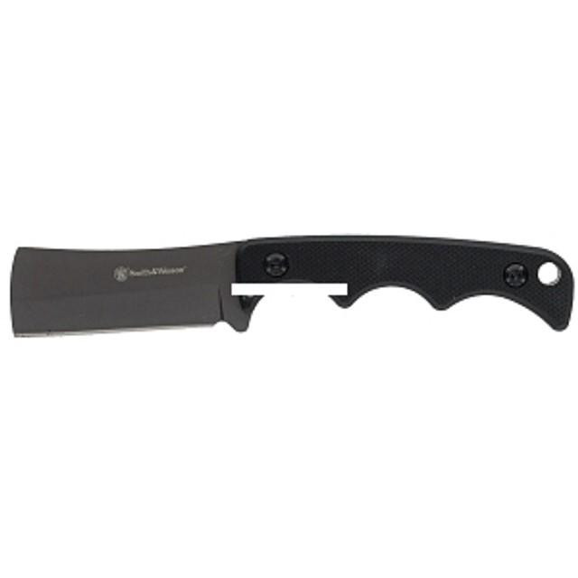 Smith & Wesson H.R.T. Cleaver Neck Fixed Knife 2" Cleaver Blade Black with Nylon Sheath - 1193152