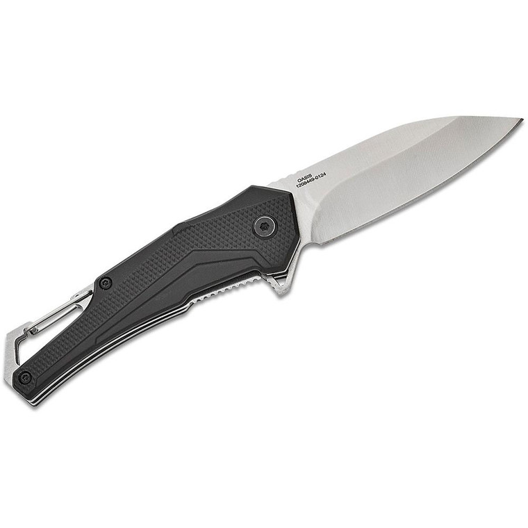 Smith & Wesson Oasis Carabiner Folding Knife 3" Drop Point Blade Black Box - 1208418