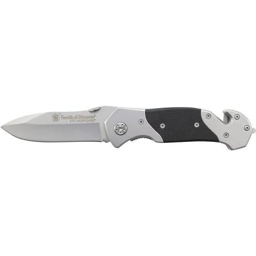 Smith & Wesson 1st Response Drop Point Folding Knife 3 3/10" Blade Black and Silver - SWFRS