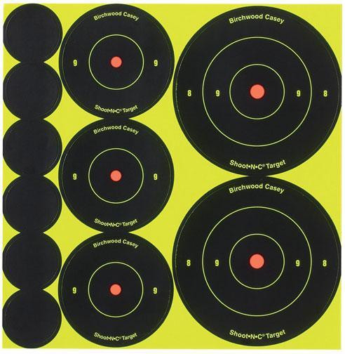 Birchwood Casey Shoot-N-C Targets Assortment 1" 2" & 3" Targets 10/Pack - BC-34608