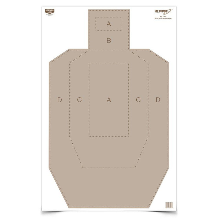 Birchwood Casey Eze-Scorer IPSC Practice Paper Target - 23"x35" 5 Pack - BC-37029