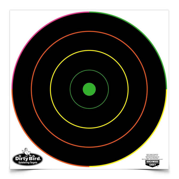 Birchwood Casey Dirty Bird 12" Multicolor Bull's-Eye Target 100/ct - BC-35870