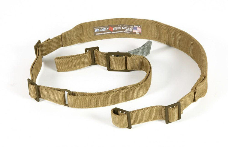 Blue Force Gear Vickers Padded 2-Point Sling with Acetal Hardware Coyote Brown - VCAS-200-OA-CB