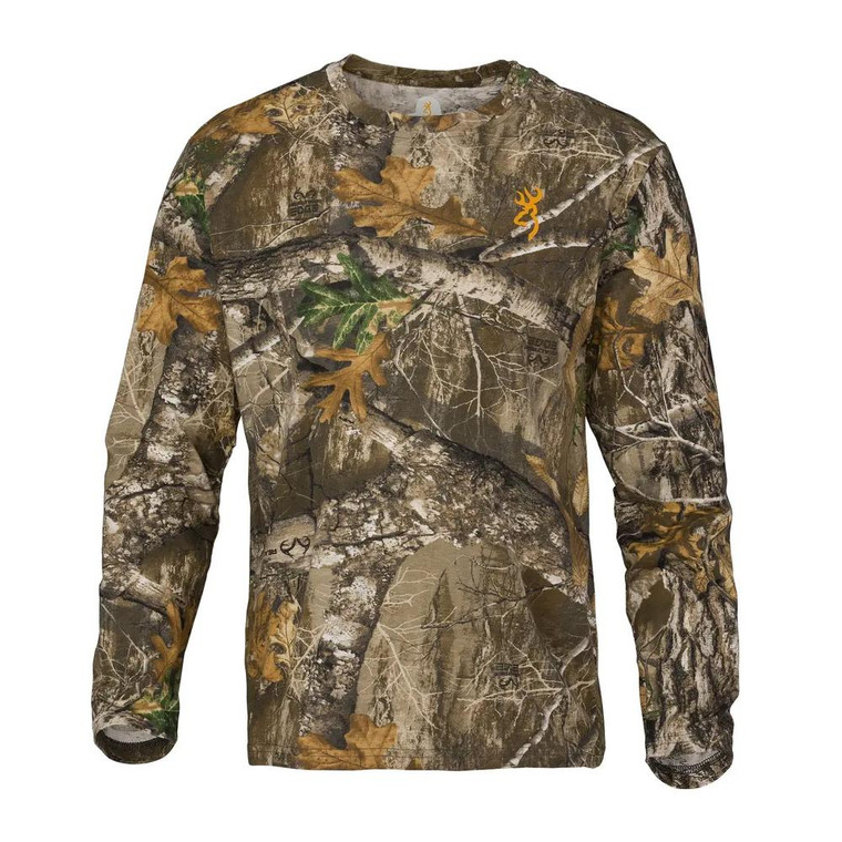Browning Wasatch Long Sleeve T-Shirt Vintage Tan Camo XL - 3017821204