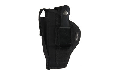 Bulldog Extreme Handgun Holster with Belt Loop and Clip for Standard 2-5" Barrel Autos with Laser or Tac Light Black Ambi - FSN-19