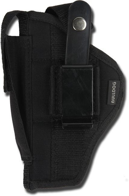 Bulldog Extreme Handgun Holster with Belt Loop and Clip for Large Frame Autos with 4-4.5" Barrels Black Ambi - FSN-31