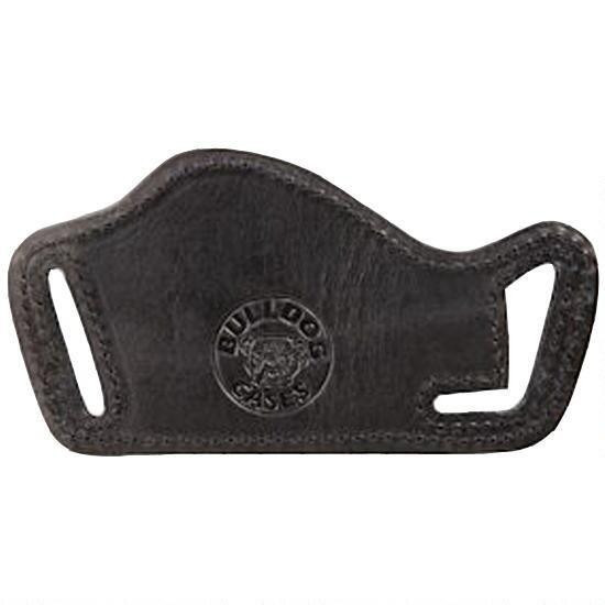 Bulldog Molded Leather Belt Slide Holster for Most Small Frame Revolvers with 2-4" Barrels Black RH - MLB-RS