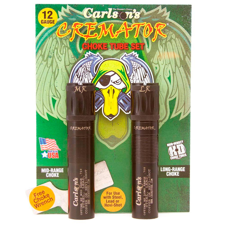 Carlson's Cremator Waterfowl Mid and Long Range Non-Ported Choke Tubes for 12 ga Beretta Optima HP .708 and .718 2/ct - 11662