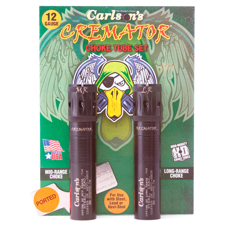 Carlson's Cremator Waterfowl Mid and Long Range Ported Choke Tubes for 12 ga Beretta Optima HP .708 and .718 2/ct - 11562
