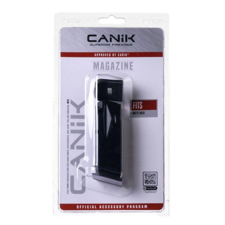 Canik Mete MC9 Handgun Magazine with Grip Extension Black 9mm Luger 12/rd - MA2277