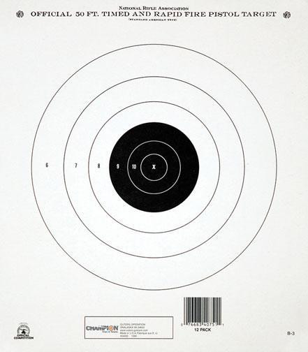 Champion Official NRA Targets GB-2 50 yd. Timed and Rapid Fire 12/Pack - 40751
