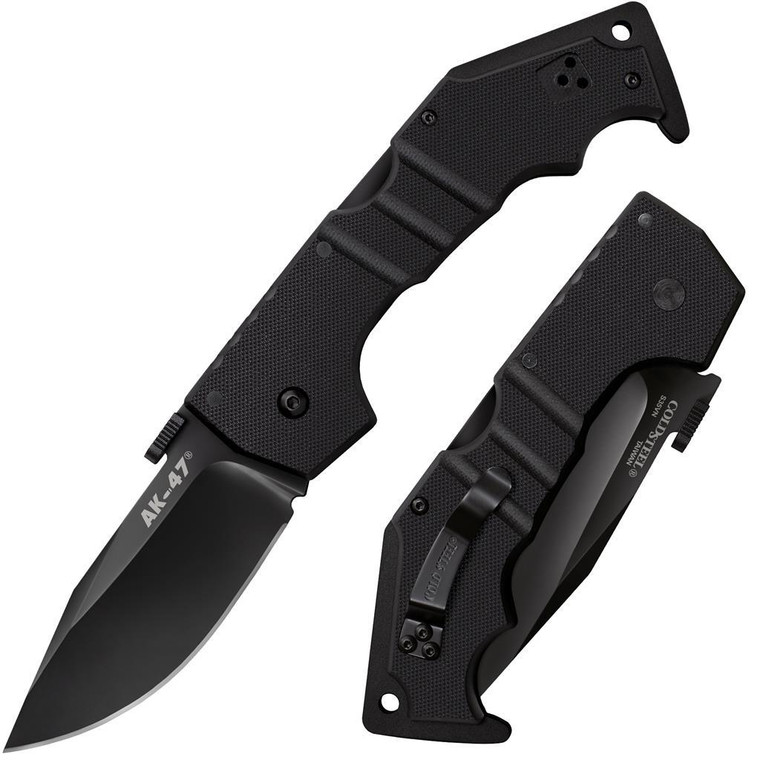 Cold Steel AK-47 Lockback Knife Black G-10 - 3-1/2" Blade Black - CS-58M