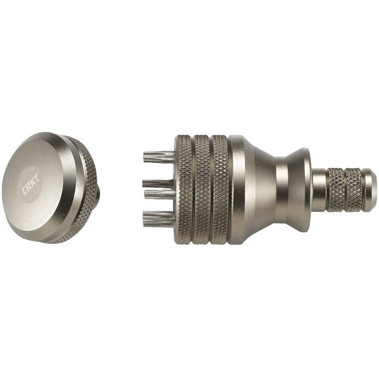 CRKT 6 Bit Driver Tool Silver - 9910 CRKT 6 Bit Driver Tool Silver - 9910