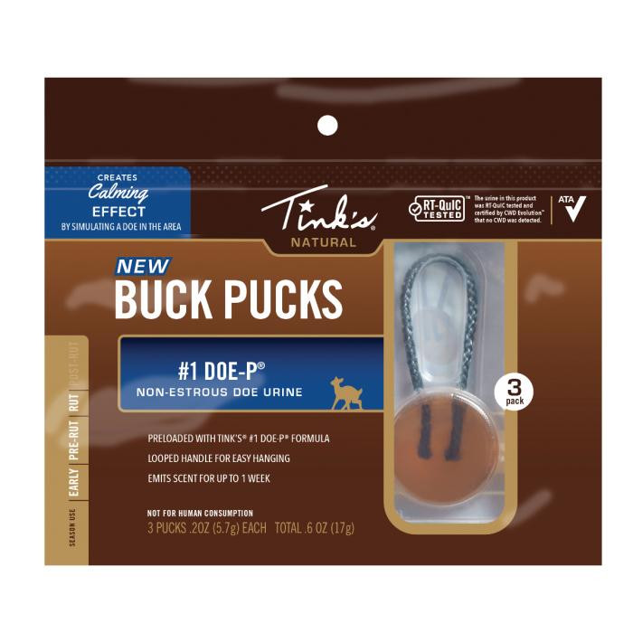 Tink's #1 Doe-P Buck Pucks Scent Hangers - 3/ct - W6341