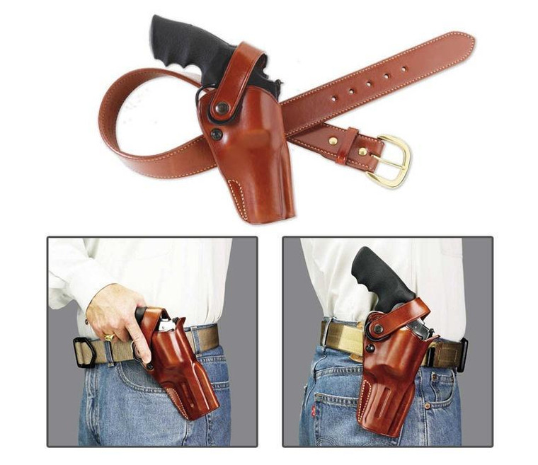 Galco DAO Strongside/Crossdraw Belt Holster for Taurus Judge with 3" Barrel and 2.5" Cylinder Tan RH - DAO196