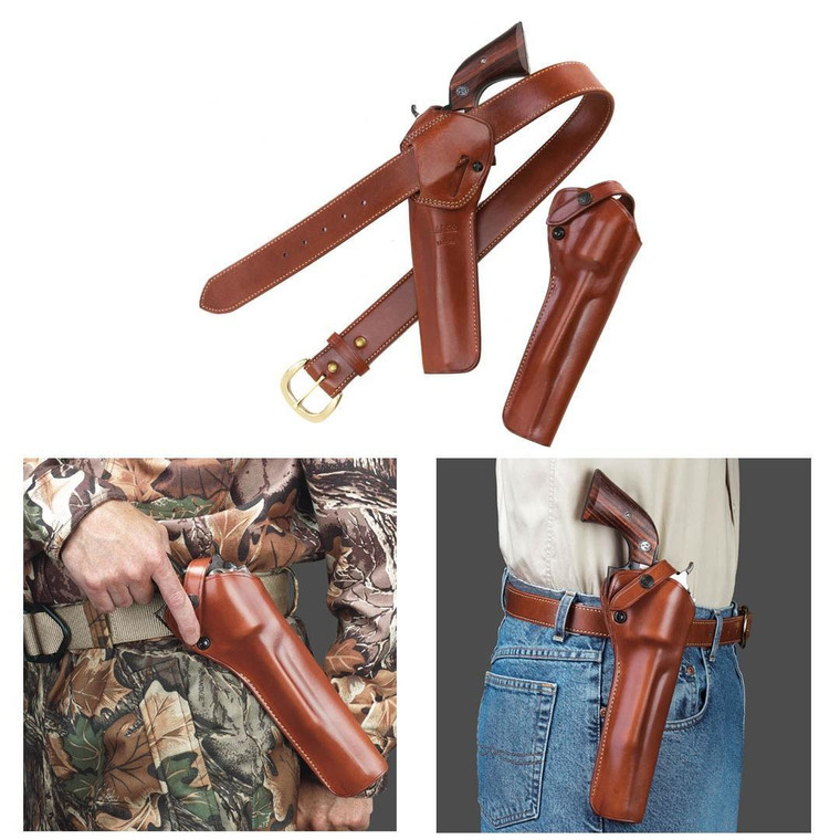 Galco SAO Strongside/Crossdraw Belt Holster for Ruger Vaquero 7.5" Tan RH - SAO148
