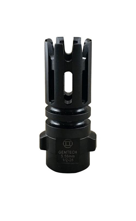 Gemtech Quickmount Flash Hider 5.56mm Carbon Cutting 1/2-28 Thread - 12145