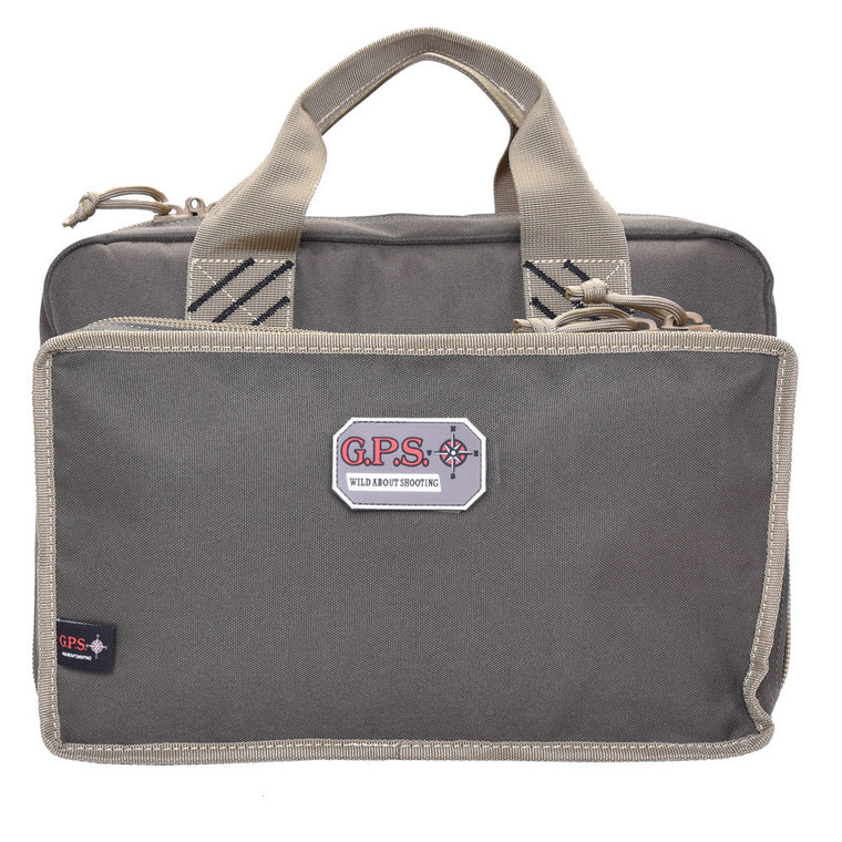 G-Outdoors Quad Pistol Range Bag with Mag Storage and Dump Cups FDE - GPS-1310PCT