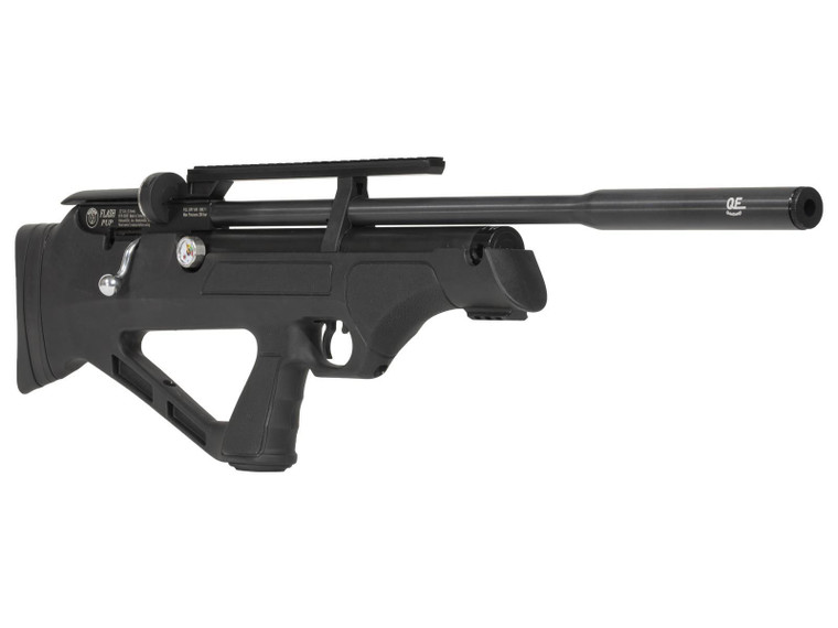 Hatsan FlashPup Syn .22 Cal QE Adv Poly Bullpup Air Rifle - 2 mags/Single-Shot Tray 1120 fps - HGFlashPup22S