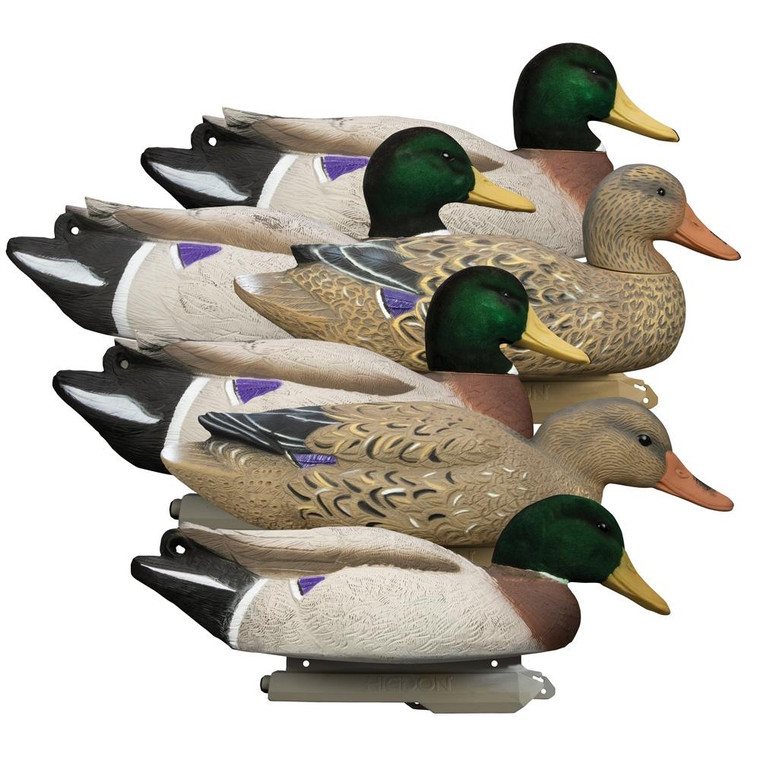 Higdon Outdoors Battleship Mallard Flocked Heads 6pk - 16034