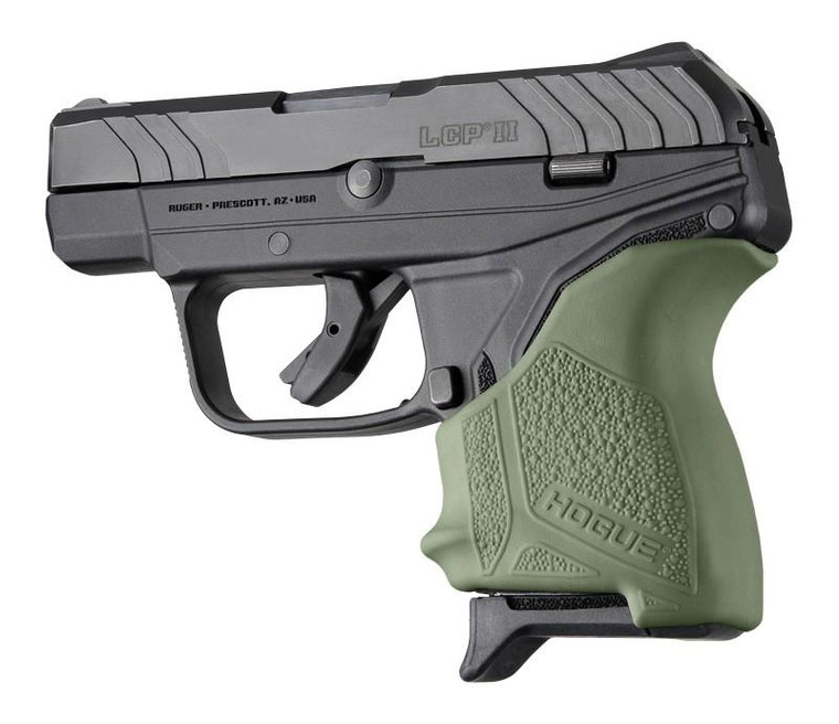 Hogue HandAll Beavertail Grip Sleeve for Ruger LCP II-OD Green - 18121