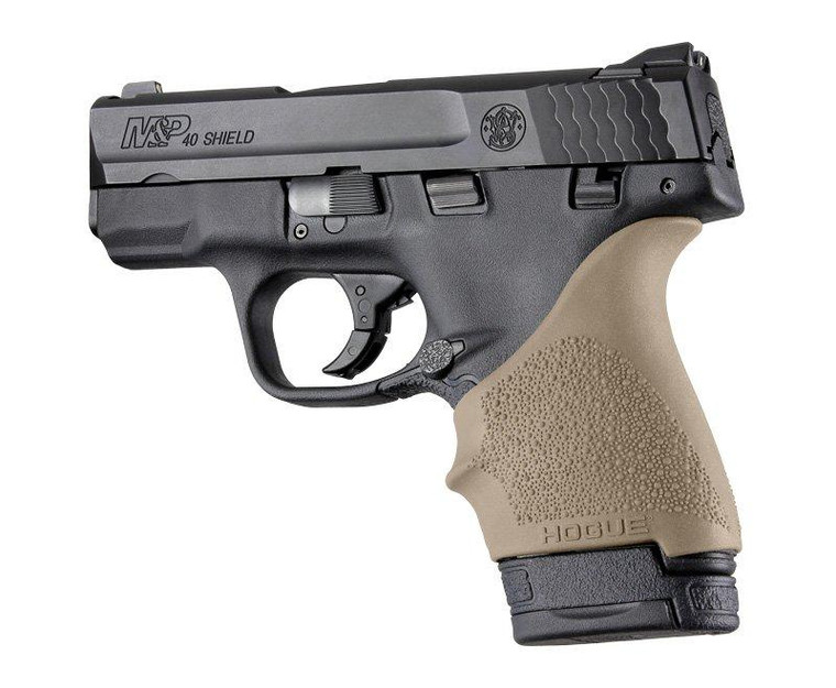 Hogue HandAll Beaver Tail Grip Sleeve S&W M&P Shield Ruger LC9 Glock 26/27 FDE - 18403