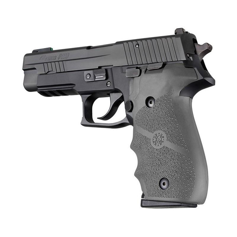 Hogue Overmolded Rubber Grip Handgun Grips for Sig Sauer P226 Slate Grey with Finger Grooves - 26002