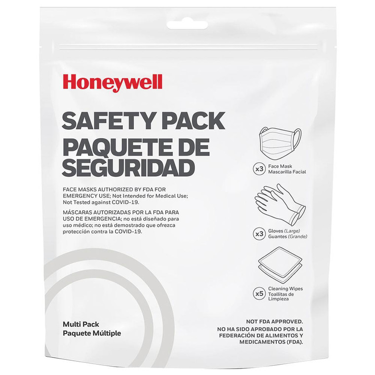 Howard Leight Safety Multi Pack PPE Kit Face Mask (3) Gloves (3) & Cleansing Wipes (5) - RWS-50101