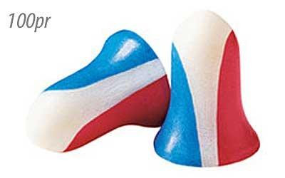 Howard Leight USA Shooters Earplugs100 pair pack Red/White/Blue - R-03113