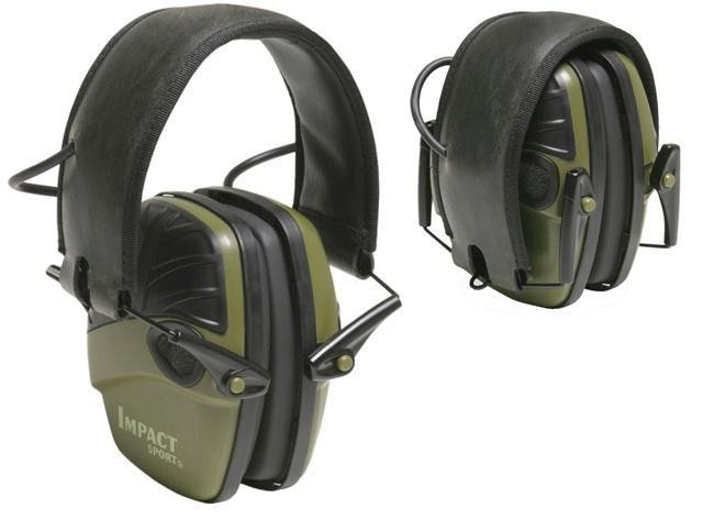 Howard Leight Impact Sport Electronic Earmuff 22dB Olive Green - R-01526