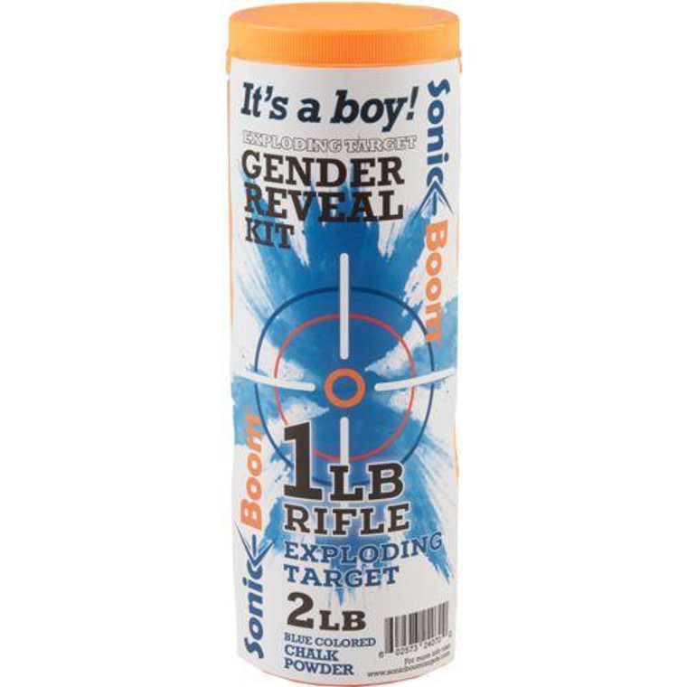 Sonic Boom Exploding Rifle Target - Gender Reveal Kit - Boy - SBTGRBOY