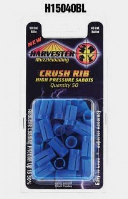Harvester Muzzleloading 50 Cal. Crush Rib Sabots Fit .40 Cal Bullets 50/pk - H15040BL