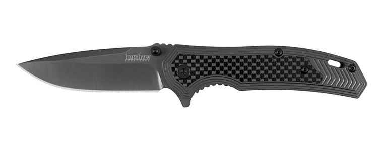 Kershaw Fringe A/O Frame Lock Knife Gray SS/Carbon Fiber (3" Gray) - 8310
