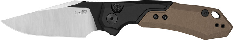 Kershaw Launch 19 Automatic Knife 3-3/10" Clip Point Blade Black Tan - 7851