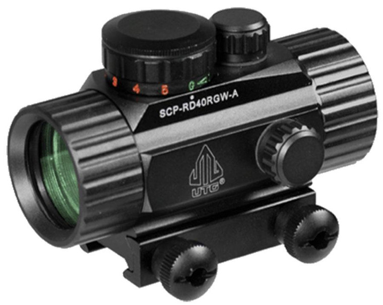 Leapers UTG 3.8" ITA Red/Green CQB Dot Sight with Integral QD Mount - SCP-RD40RGW-A