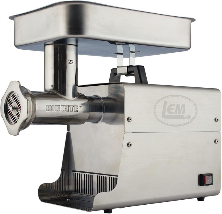 LEM Products #22 Big Bite Stainless Steel Electric Grinder - 17811