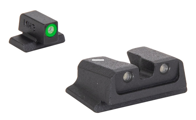 Meprolight ML41766 Hyper-Bright Green Ring Front/Green Rear Sights for S&W M&P Fullsize Compact Subcompact (Not Shield Models) - 417663111