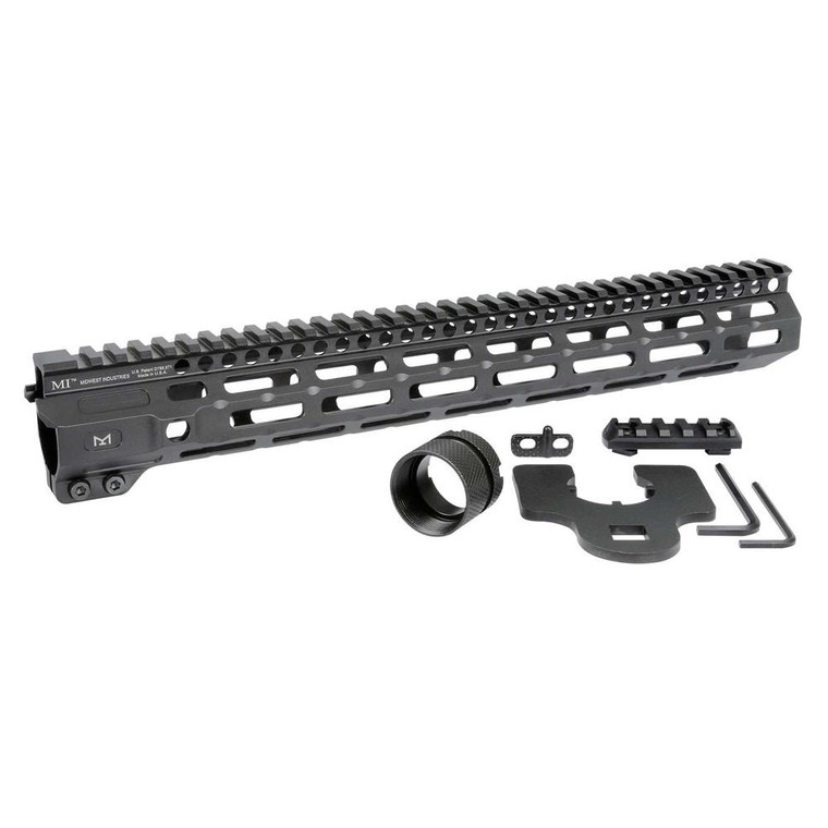 Midwest Industries Combat Rail Free Float Handguard 14" MLOK Black - MI-CRM14