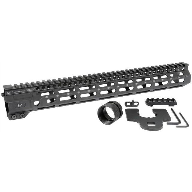 Midwest Industries Combat Rail One Piece Free Float Handguard 15" MLOK Black - MI-CRM15