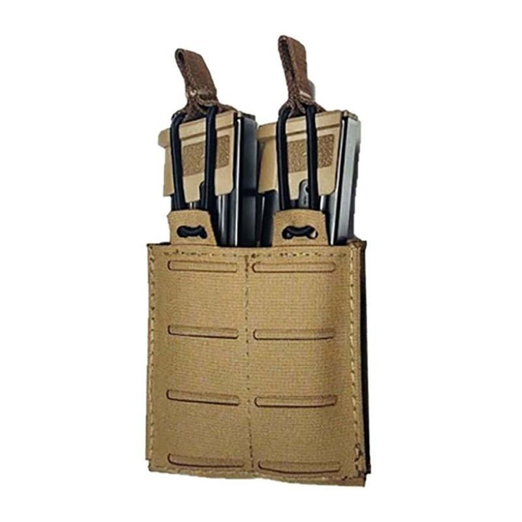 TacShield RZR Molle Double Pistol Magazine Pouch Coyote Brown - T3667CY