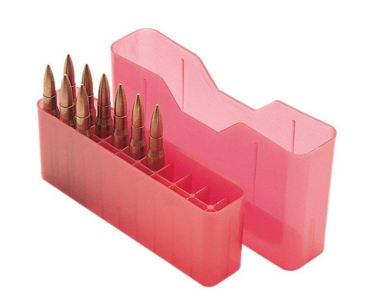 MTM J-20 Slip Top Ammo Box .17/.223/.222 Magnum Clear Green - J-20-XS-16
