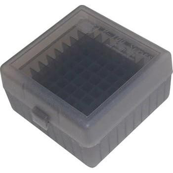 MTM Flip-Top Ammo Box 100 Rounds 223/204 Ruger/6x47 Clear Smoke - RS-100-41